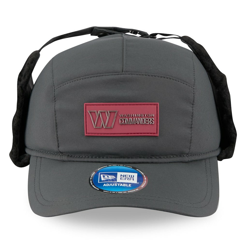Washington Commanders New Era 2025 Sideline Cold Weather Runner Dog Ear Adjustable Hat - Charcoal - NFL