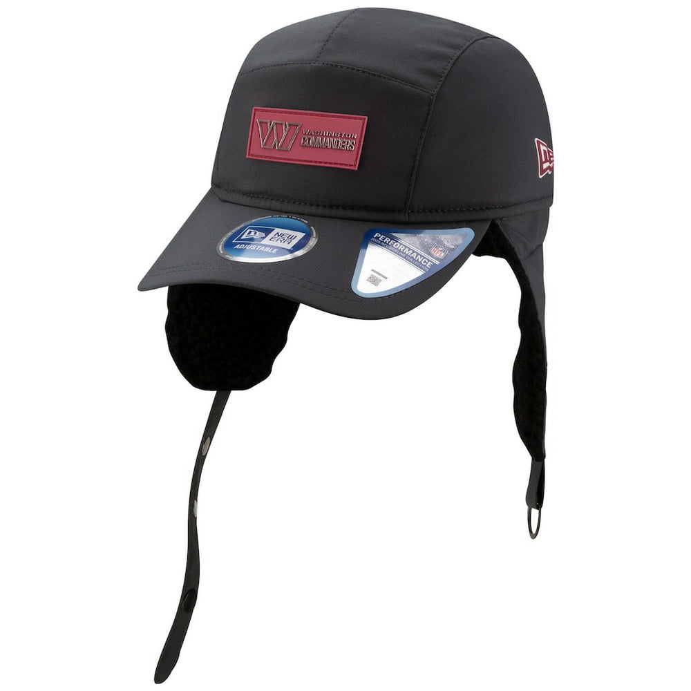 Washington Commanders New Era 2025 Sideline Cold Weather Runner Dog Ear Adjustable Hat - Charcoal - NFL