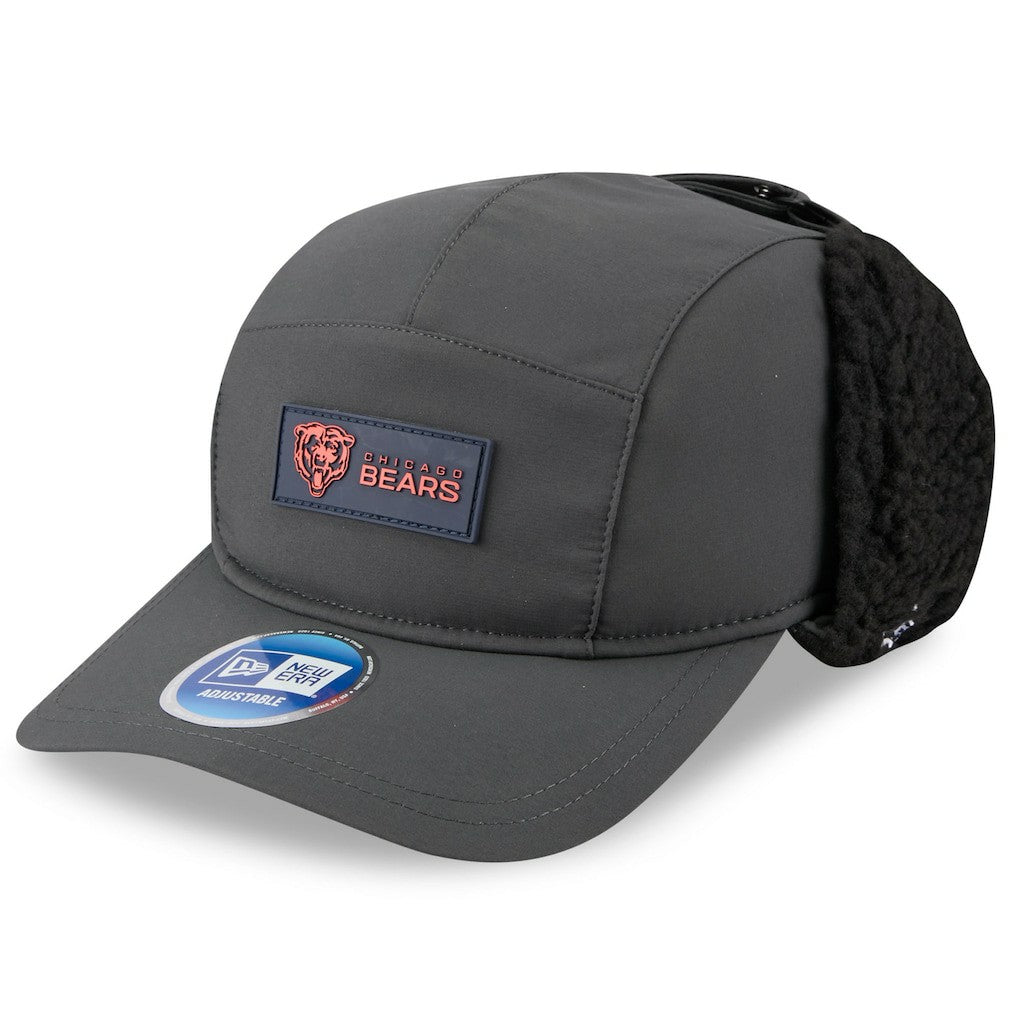 Chicago Bears New Era 2025 Sideline Cold Weather Runner Dog Ear Adjustable Hat - Charcoal - NFL