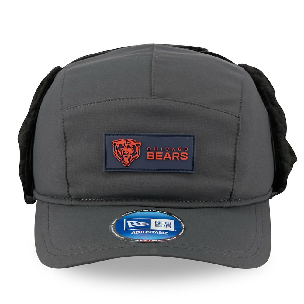 Chicago Bears New Era 2025 Sideline Cold Weather Runner Dog Ear Adjustable Hat - Charcoal - NFL