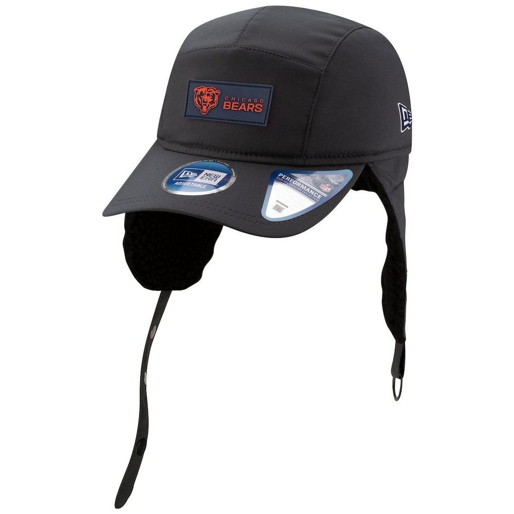Chicago Bears New Era 2025 Sideline Cold Weather Runner Dog Ear Adjustable Hat - Charcoal - NFL