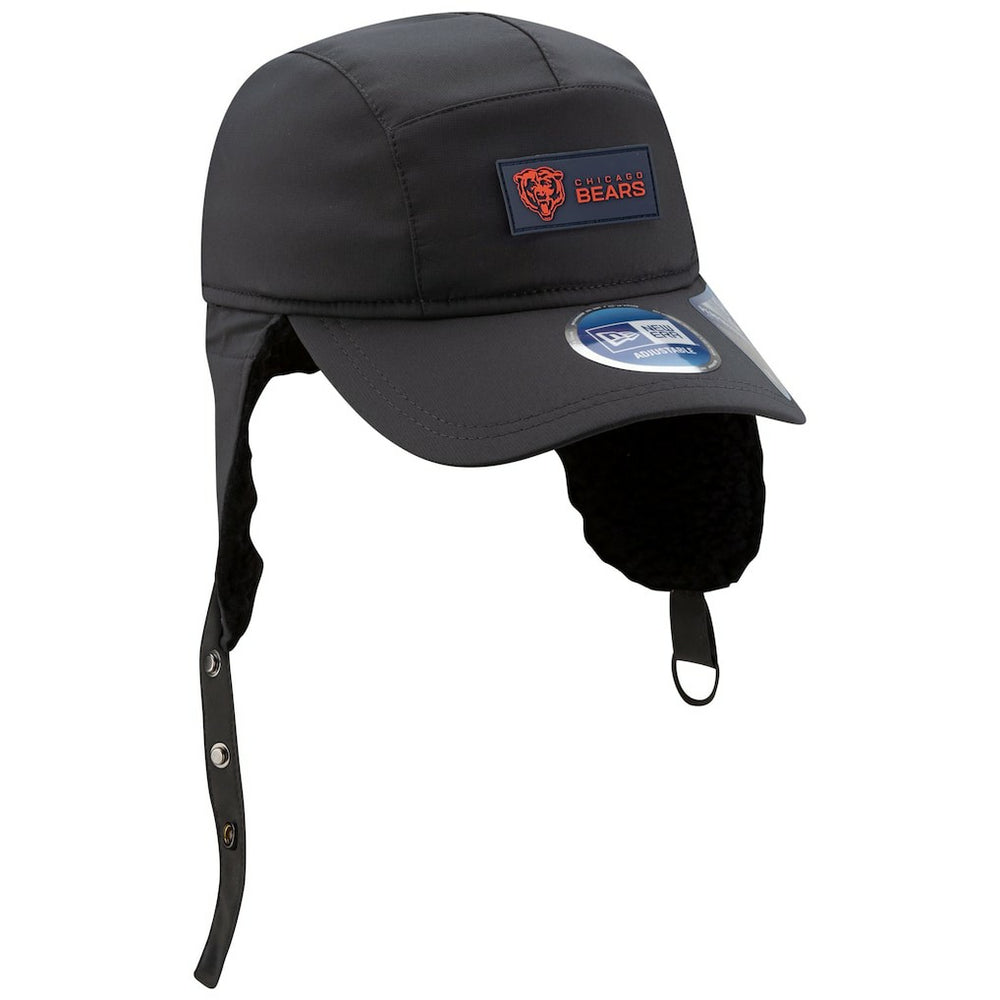 Chicago Bears New Era 2025 Sideline Cold Weather Runner Dog Ear Adjustable Hat - Charcoal - NFL