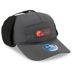 Cleveland Browns New Era 2025 Sideline Cold Weather Runner Dog Ear Adjustable Hat - Charcoal - NFL