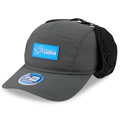 Detroit Lions New Era 2025 Sideline Cold Weather Runner Dog Ear Adjustable Hat - Charcoal - NFL