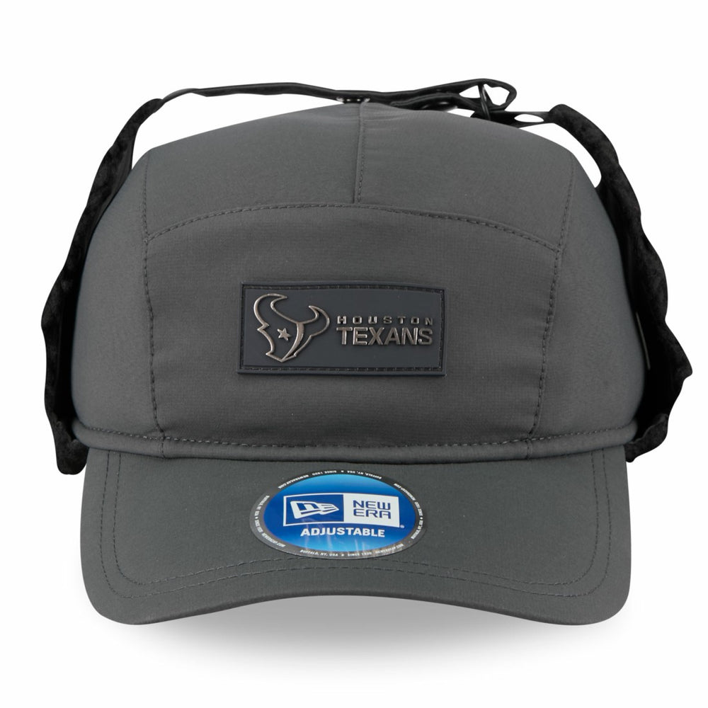 Houston Texans New Era 2025 Sideline Cold Weather Runner Dog Ear Adjustable Hat - Charcoal - NFL