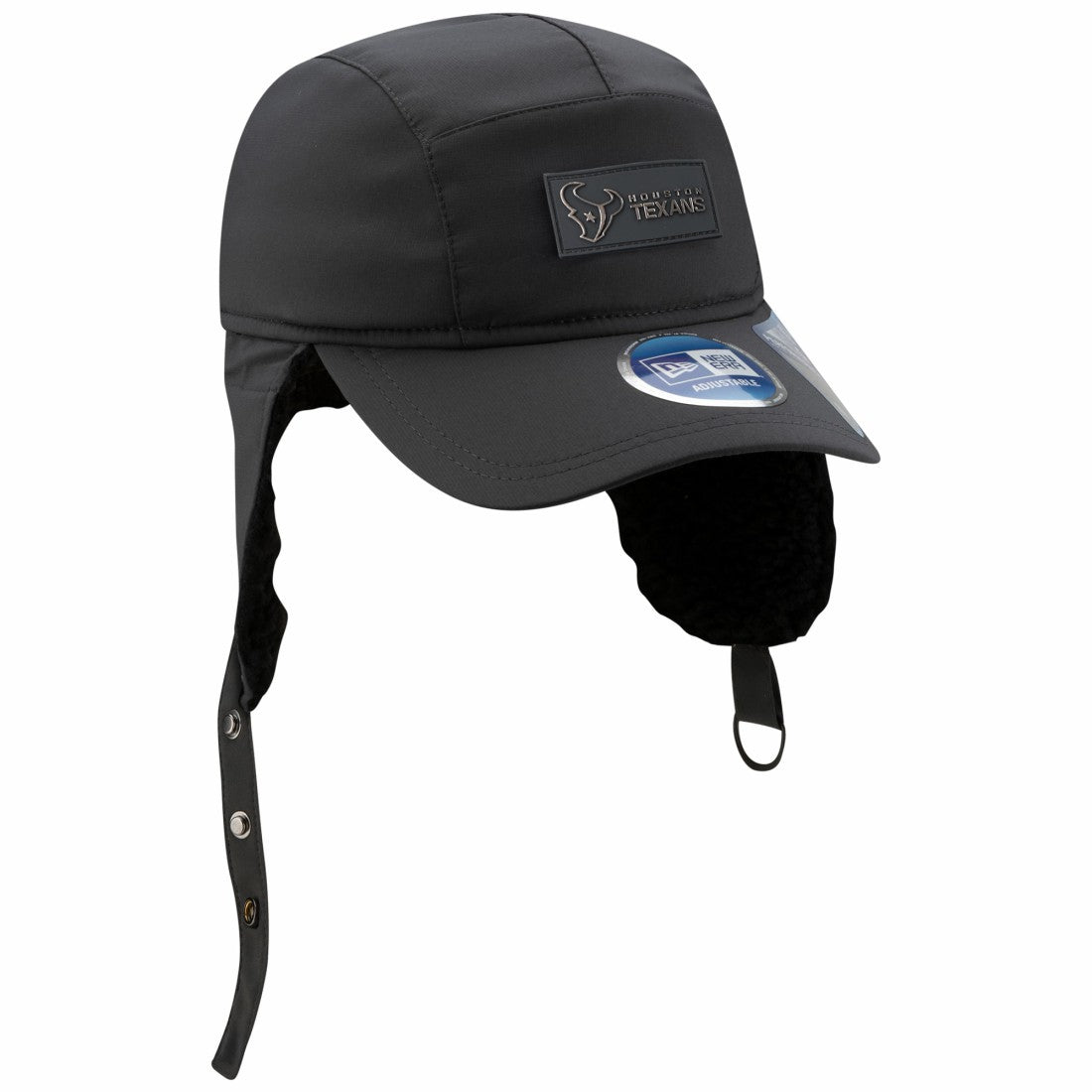 Houston Texans New Era 2025 Sideline Cold Weather Runner Dog Ear Adjustable Hat - Charcoal - NFL