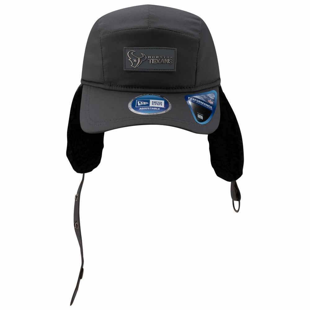 Houston Texans New Era 2025 Sideline Cold Weather Runner Dog Ear Adjustable Hat - Charcoal - NFL