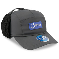 Indianapolis Colts New Era 2025 Sideline Cold Weather Runner Dog Ear Adjustable Hat - Charcoal - NFL