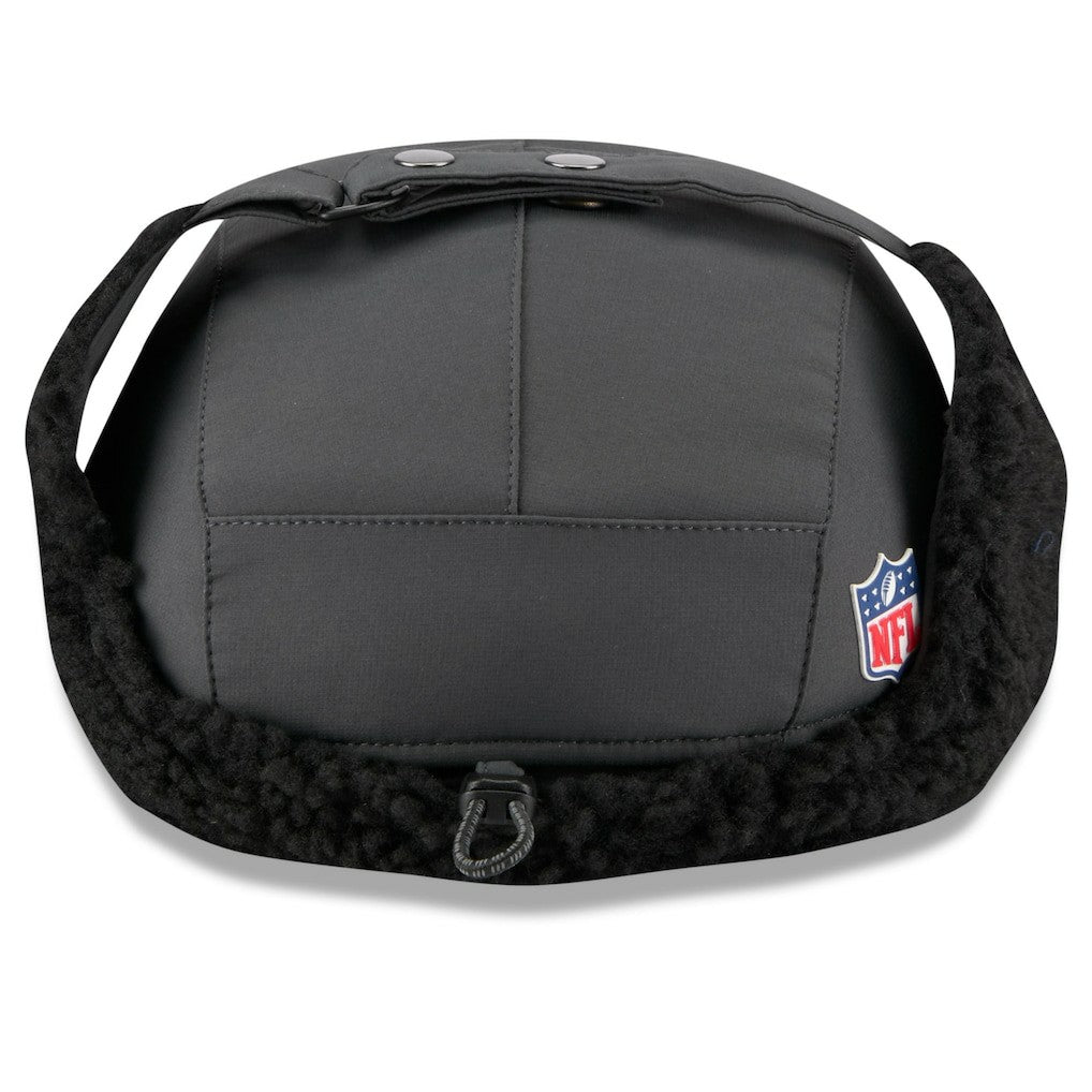 Las Vegas Raiders New Era 2025 Sideline Cold Weather Runner Dog Ear Adjustable Hat - Charcoal - NFL