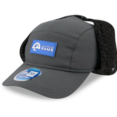 Los Angeles Rams New Era 2025 Sideline Cold Weather Runner Dog Ear Adjustable Hat - Charcoal - NFL