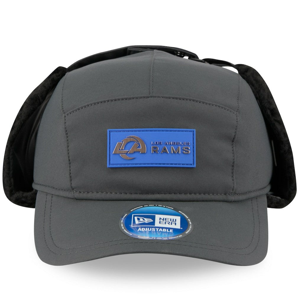 Los Angeles Rams New Era 2025 Sideline Cold Weather Runner Dog Ear Adjustable Hat - Charcoal - NFL