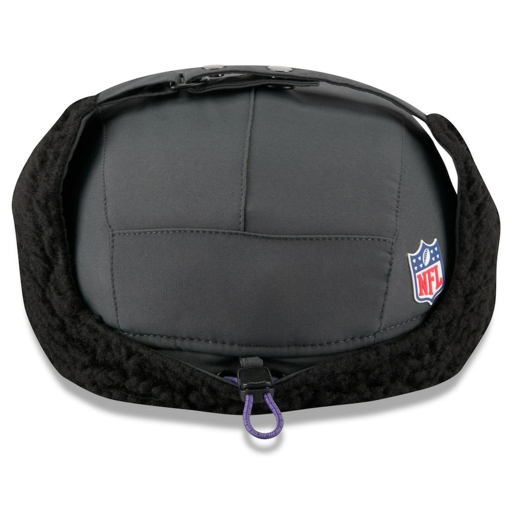 Minnesota Vikings New Era 2025 Sideline Cold Weather Runner Dog Ear Adjustable Hat - Charcoal - NFL