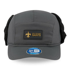 New Orleans Saints New Era 2025 Sideline Cold Weather Runner Dog Ear Adjustable Hat - Charcoal - NFL