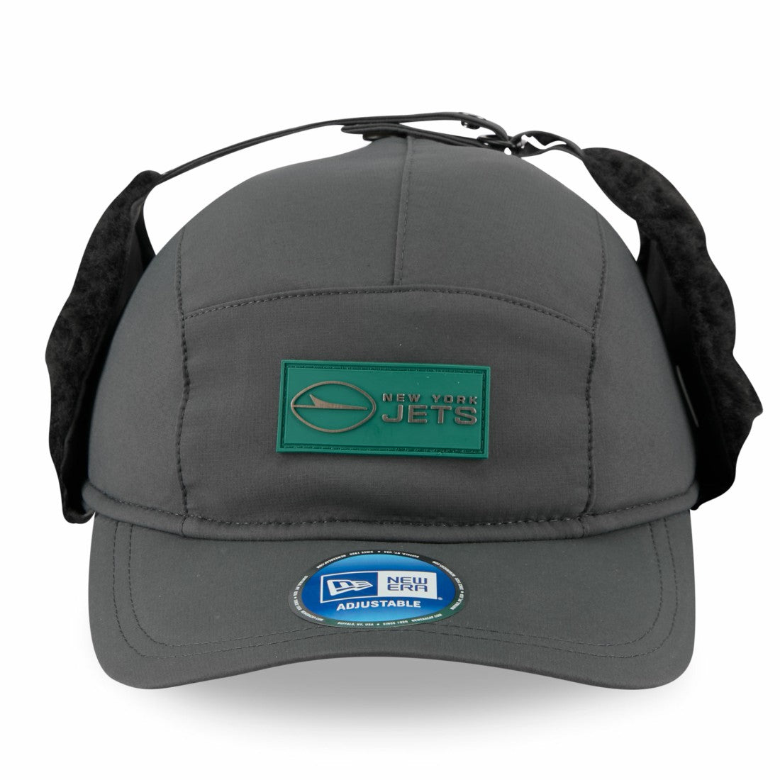 New York Jets New Era 2025 Sideline Cold Weather Runner Dog Ear Adjustable Hat - Charcoal - NFL