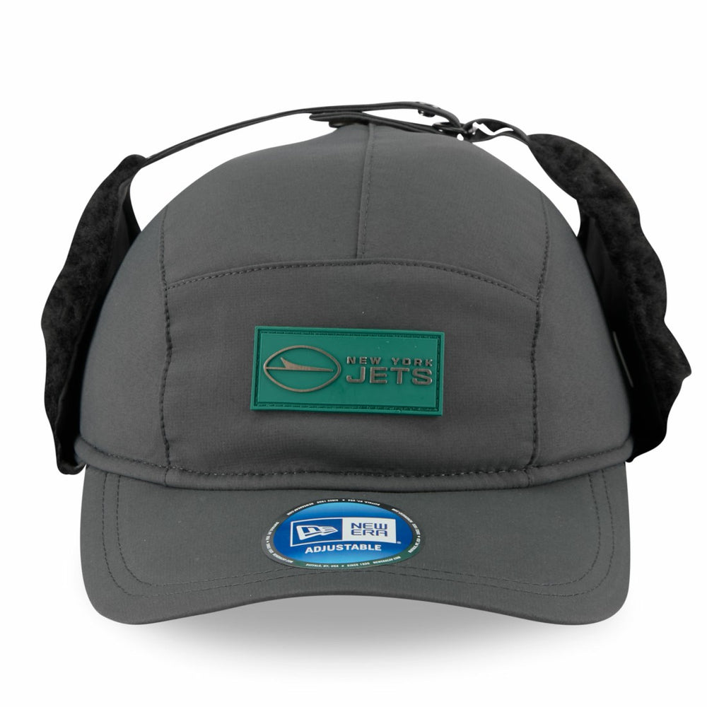 New York Jets New Era 2025 Sideline Cold Weather Runner Dog Ear Adjustable Hat - Charcoal - NFL