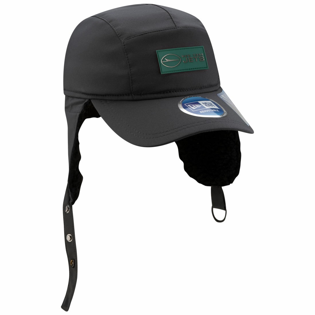 New York Jets New Era 2025 Sideline Cold Weather Runner Dog Ear Adjustable Hat - Charcoal - NFL