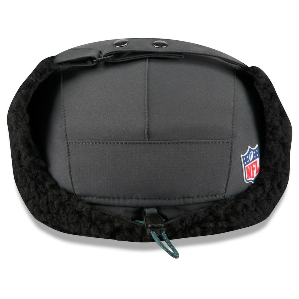 Philadelphia Eagles New Era 2025 Sideline Cold Weather Runner Dog Ear Adjustable Hat - Charcoal - NFL