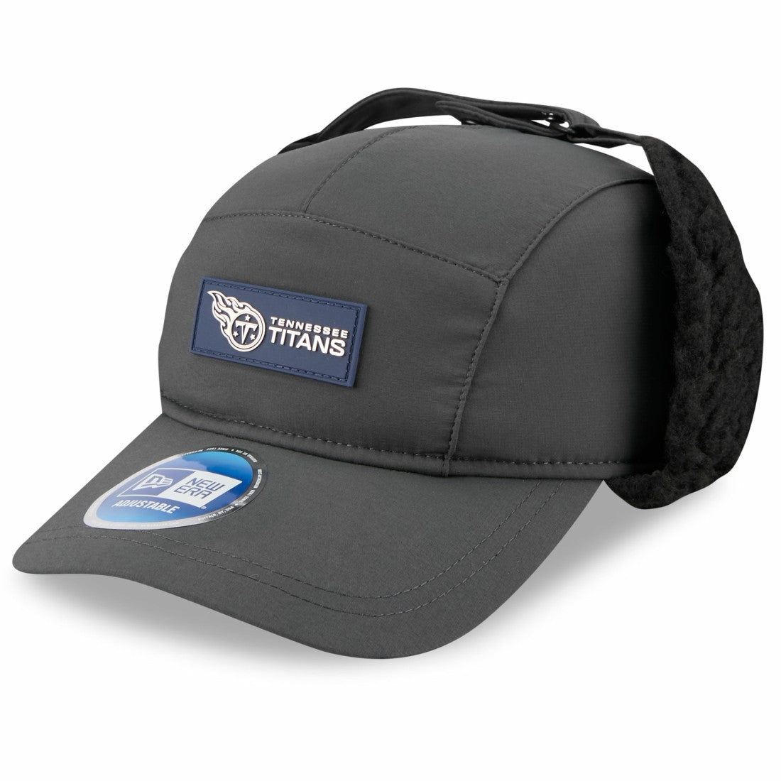 Tennessee Titans New Era 2025 Sideline Cold Weather Runner Dog Ear Adjustable Hat - Charcoal - NFL