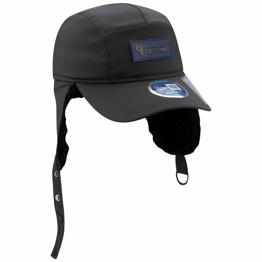 Tennessee Titans New Era 2025 Sideline Cold Weather Runner Dog Ear Adjustable Hat - Charcoal - NFL