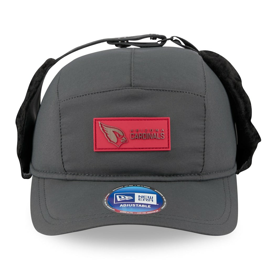 Arizona Cardinals New Era 2025 Sideline Cold Weather Runner Dog Ear Adjustable Hat - Charcoal - NFL