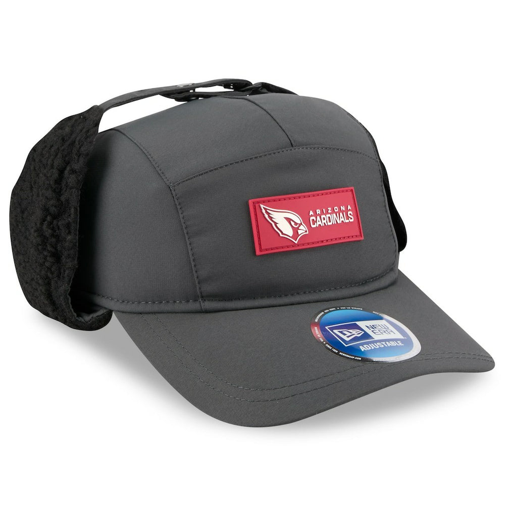 Arizona Cardinals New Era 2025 Sideline Cold Weather Runner Dog Ear Adjustable Hat - Charcoal - NFL