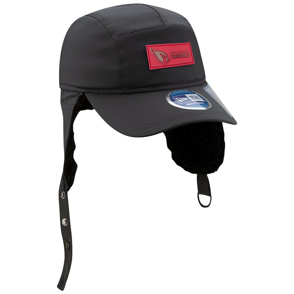 Arizona Cardinals New Era 2025 Sideline Cold Weather Runner Dog Ear Adjustable Hat - Charcoal - NFL