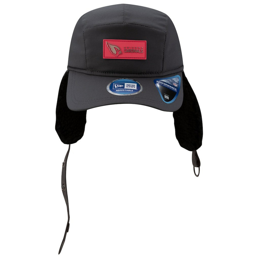 Arizona Cardinals New Era 2025 Sideline Cold Weather Runner Dog Ear Adjustable Hat - Charcoal - NFL