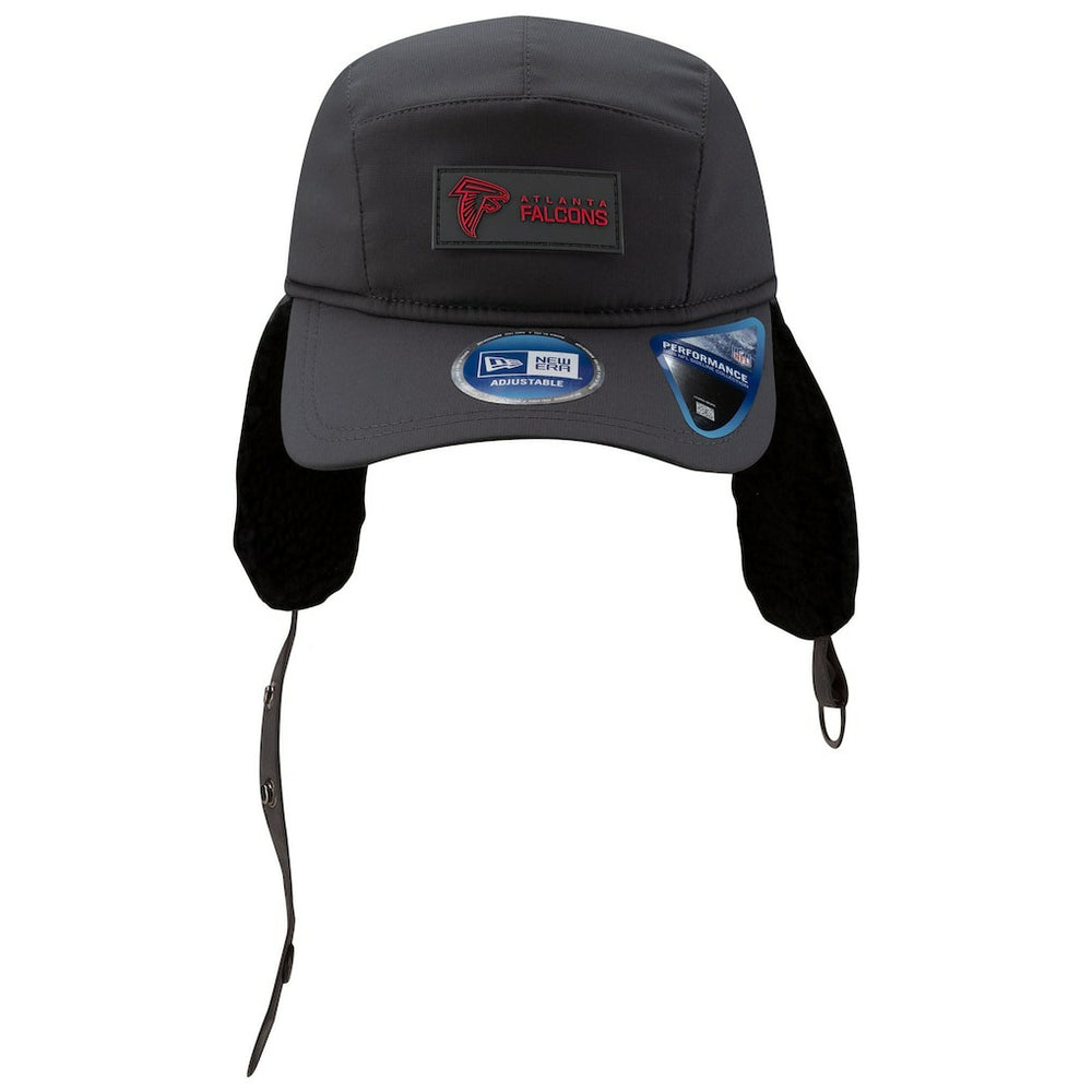 Atlanta Falcons New Era 2025 Sideline Cold Weather Runner Dog Ear Adjustable Hat - Charcoal - NFL
