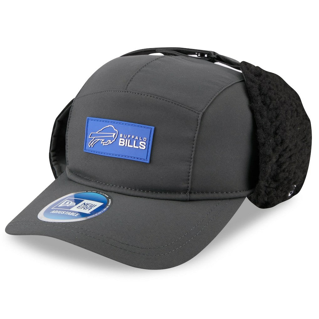 Buffalo Bills New Era 2025 Sideline Cold Weather Runner Dog Ear Adjustable Hat - Charcoal - NFL