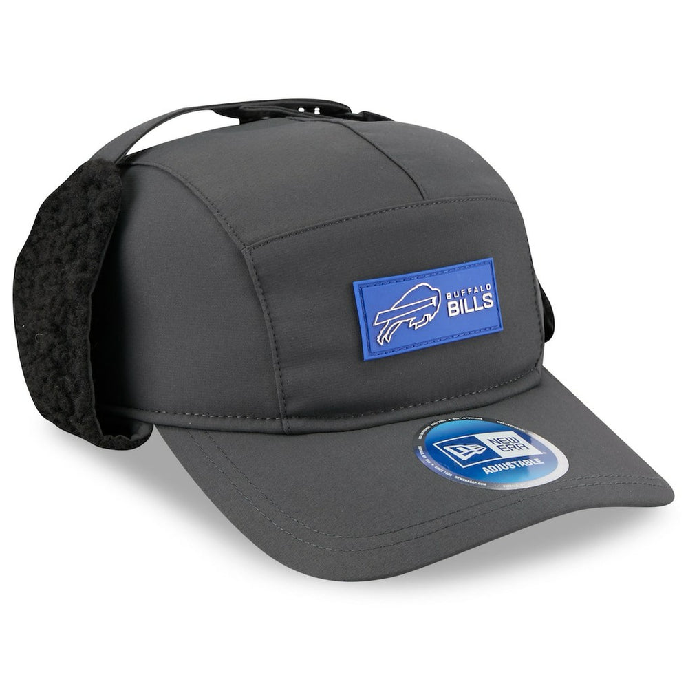 Buffalo Bills New Era 2025 Sideline Cold Weather Runner Dog Ear Adjustable Hat - Charcoal - NFL