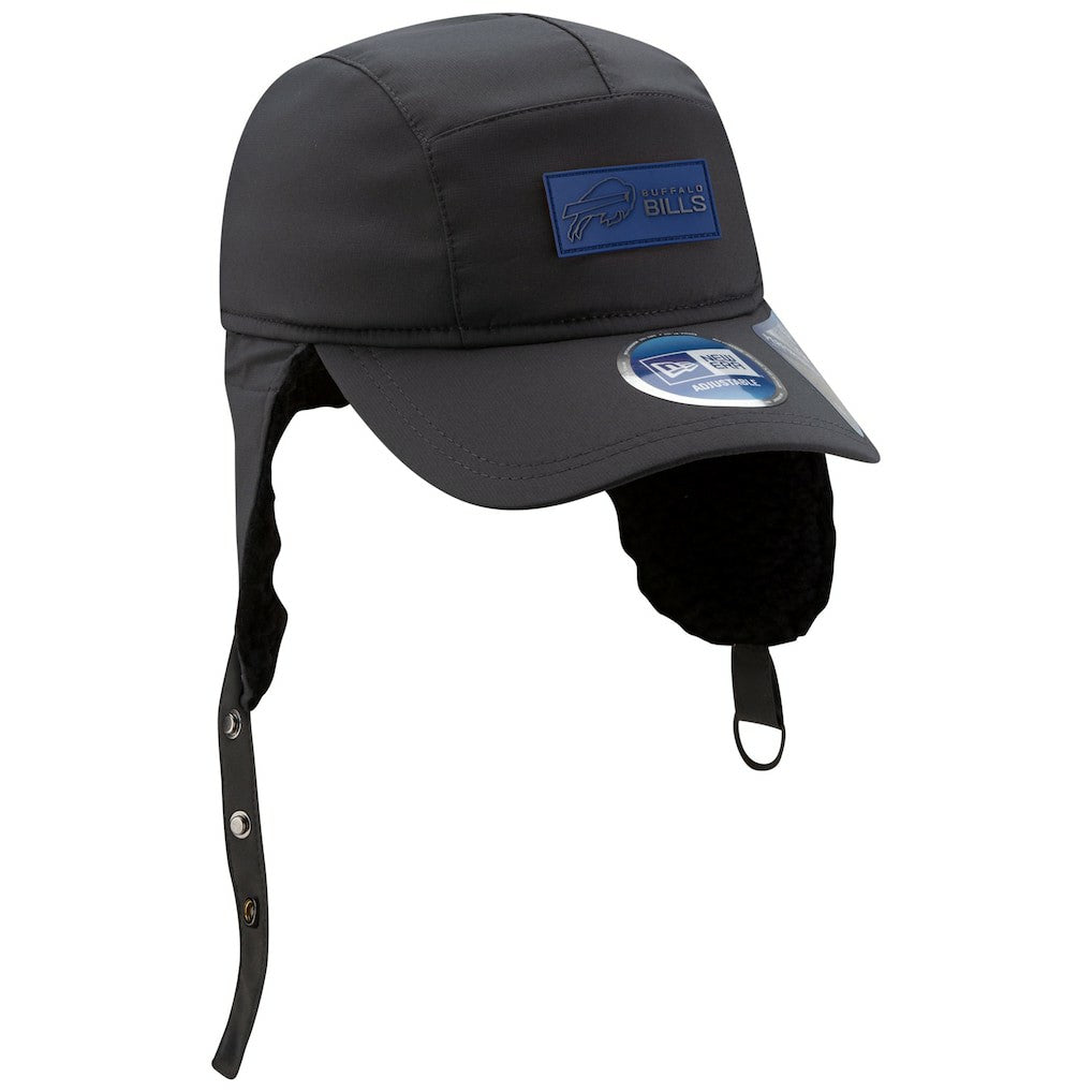 Buffalo Bills New Era 2025 Sideline Cold Weather Runner Dog Ear Adjustable Hat - Charcoal - NFL