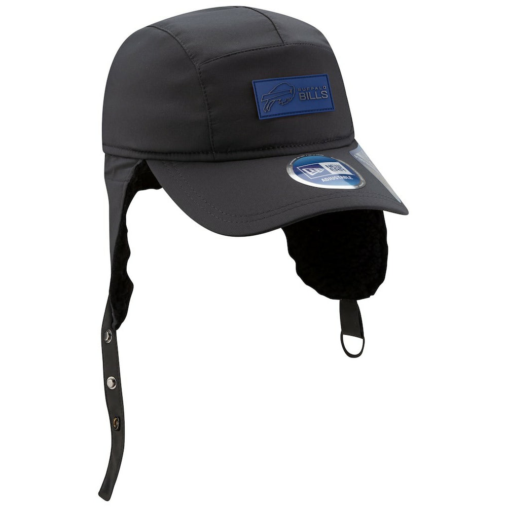Buffalo Bills New Era 2025 Sideline Cold Weather Runner Dog Ear Adjustable Hat - Charcoal - NFL