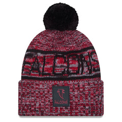 Atlanta Falcons New Era 2025 Sideline Cold Weather Cuffed Knit Hat with Pom - Red - NFL