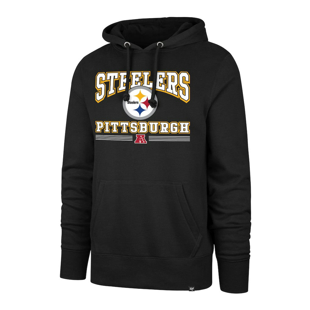 Pittsburgh Steelers '47 Packed House Headline Pullover Hoodie - Black - 47 brand