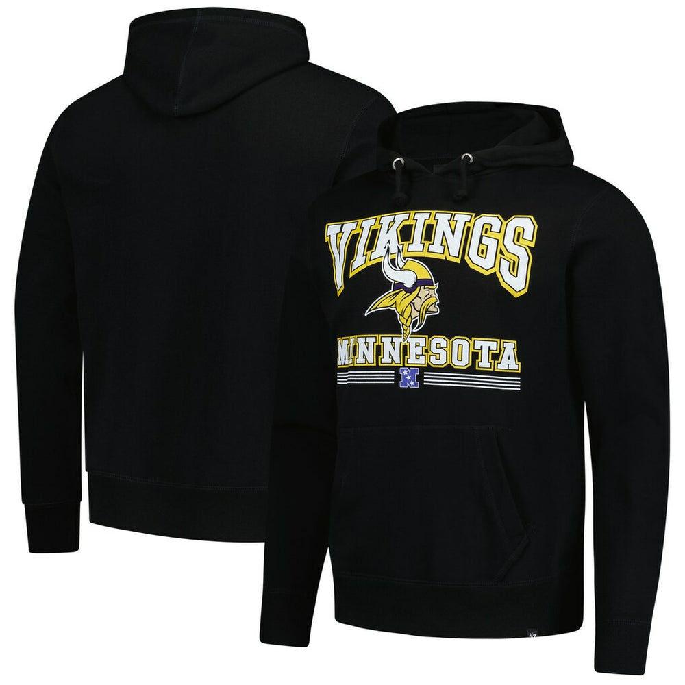 Minnesota Vikings '47 Packed House Headline Pullover Hoodie - Black - 47 brand