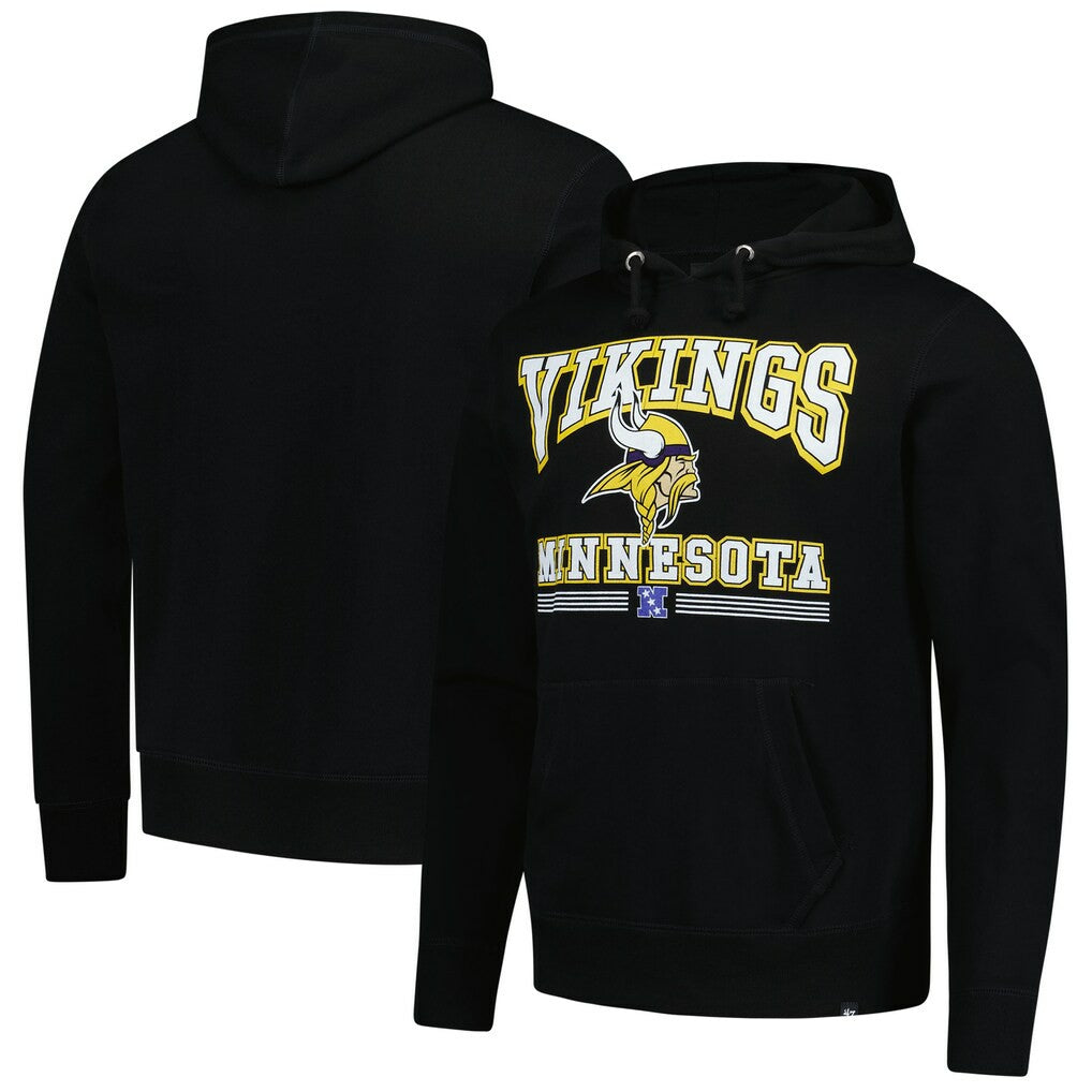 Minnesota Vikings '47 Packed House Headline Pullover Hoodie - Black - 47 brand