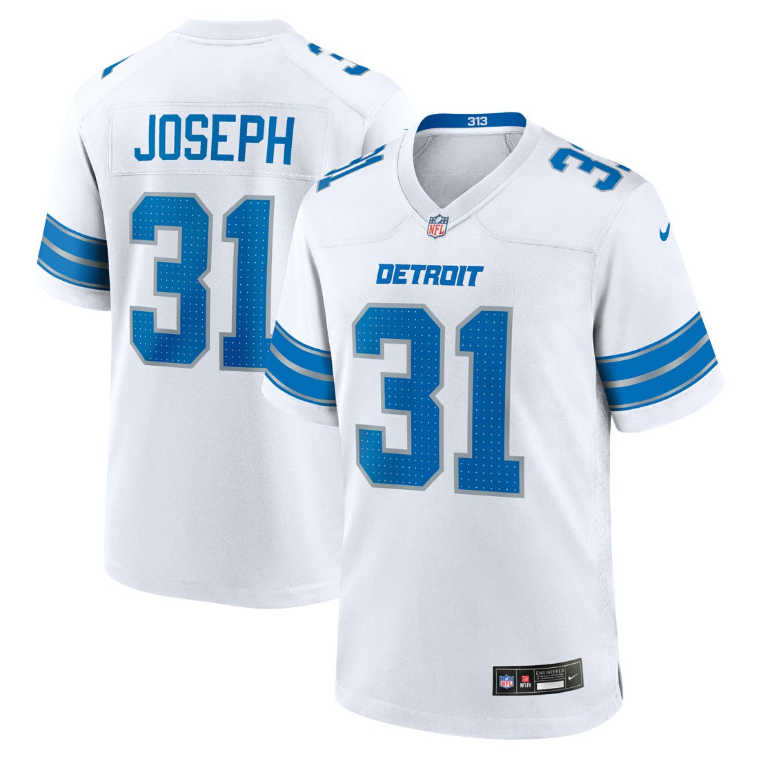 Kerby Joseph Detroit Lions Game Jersey - White - Nike