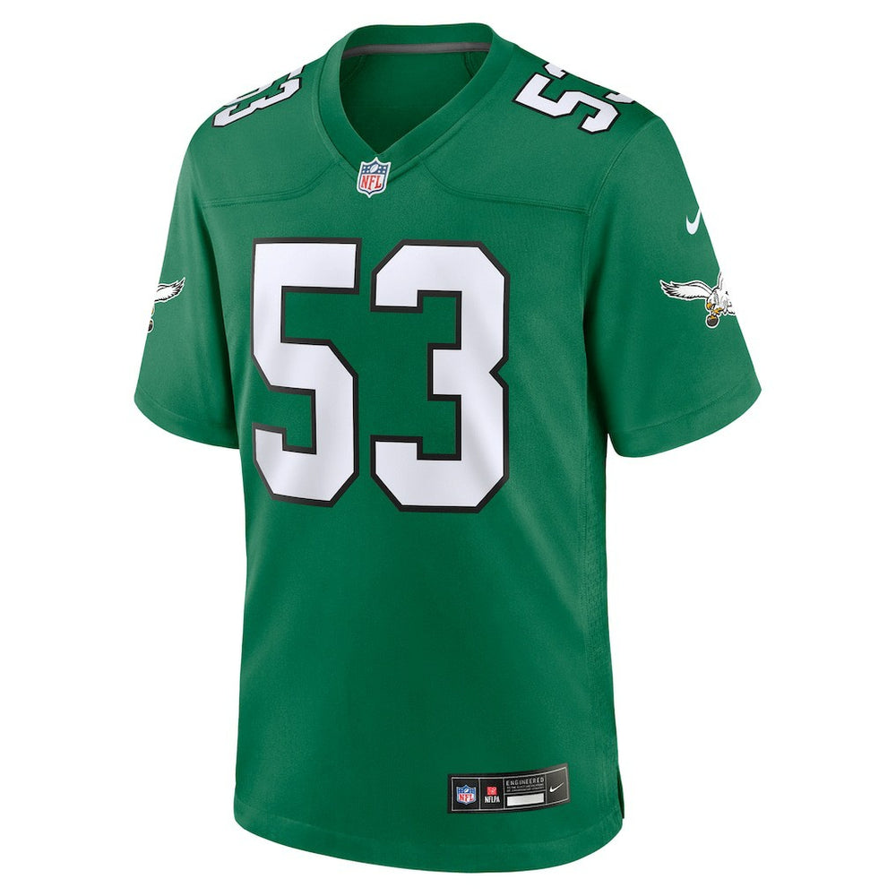 Zack Baun Philadelphia Eagles Alternate Game Jersey - Kelly Green - Nike