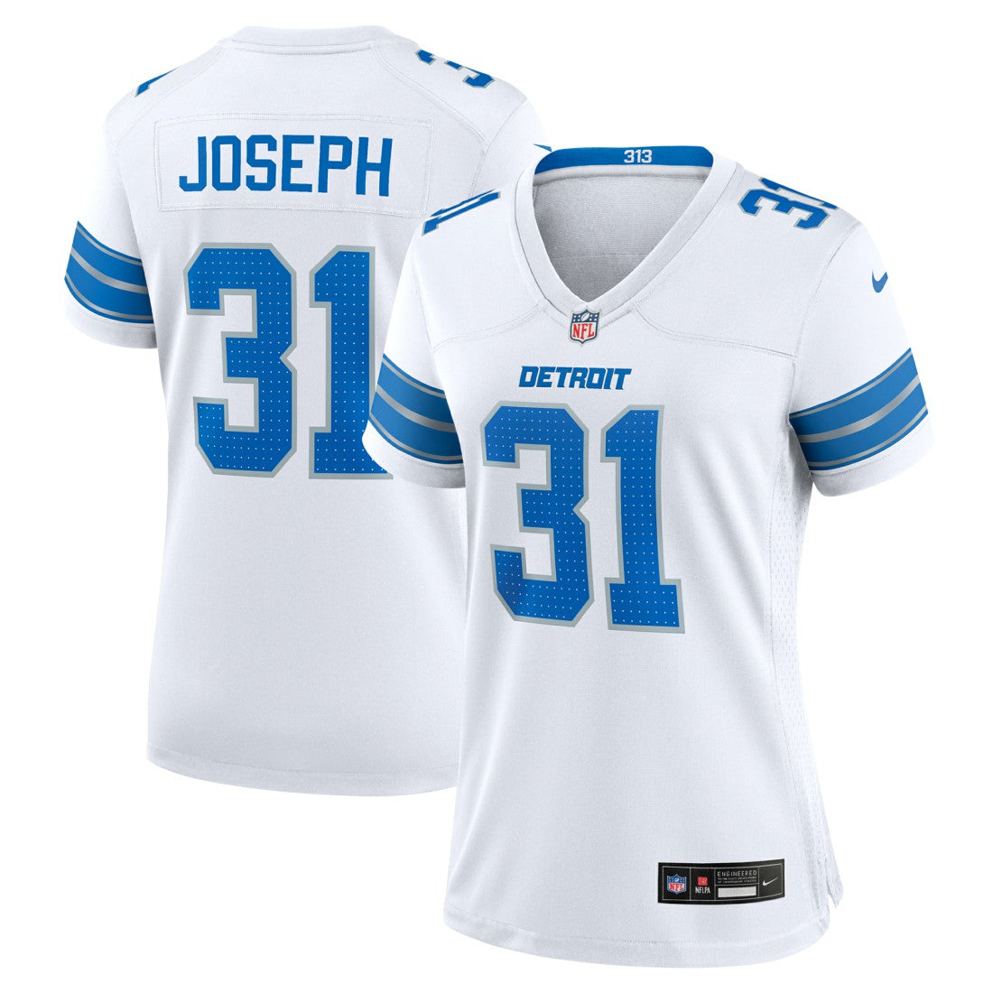 Kerby Joseph Detroit Lions Women's Game Jersey - White - Nike