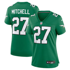 Quinyon Mitchell Philadelphia Eagles Women's Alternate Game Jersey - Kelly Green - Nike