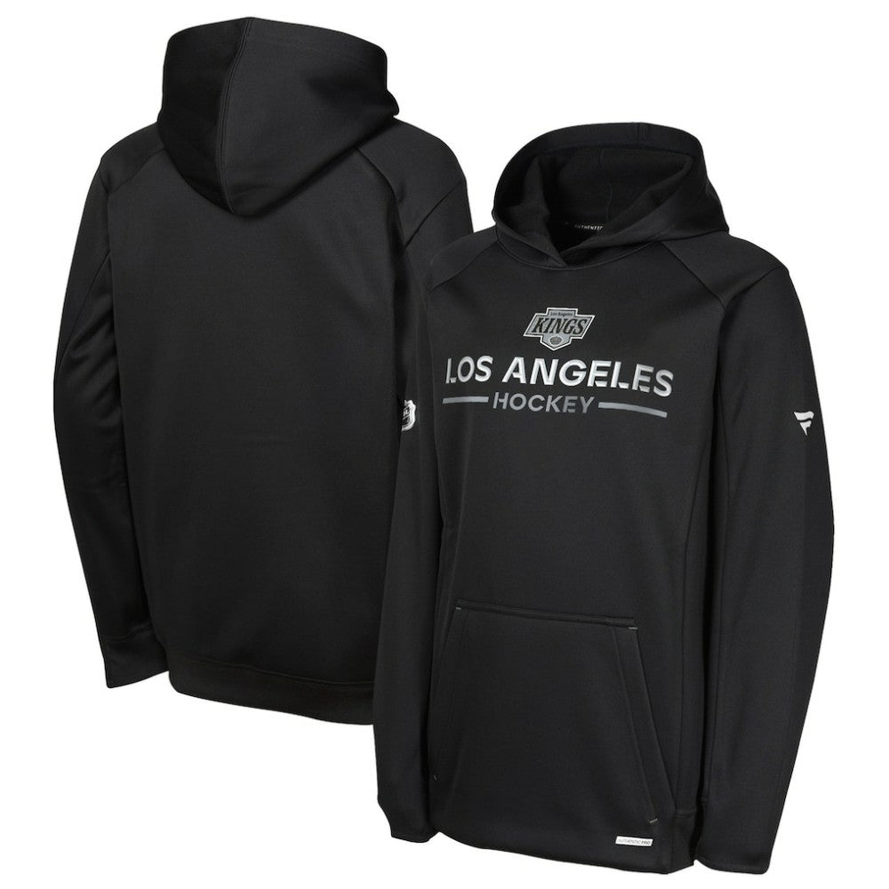 Los Angeles Kings Fanatics Youth Authentic Pro Rink Raglan Hoodie - Black | Fanatics Lifestyle