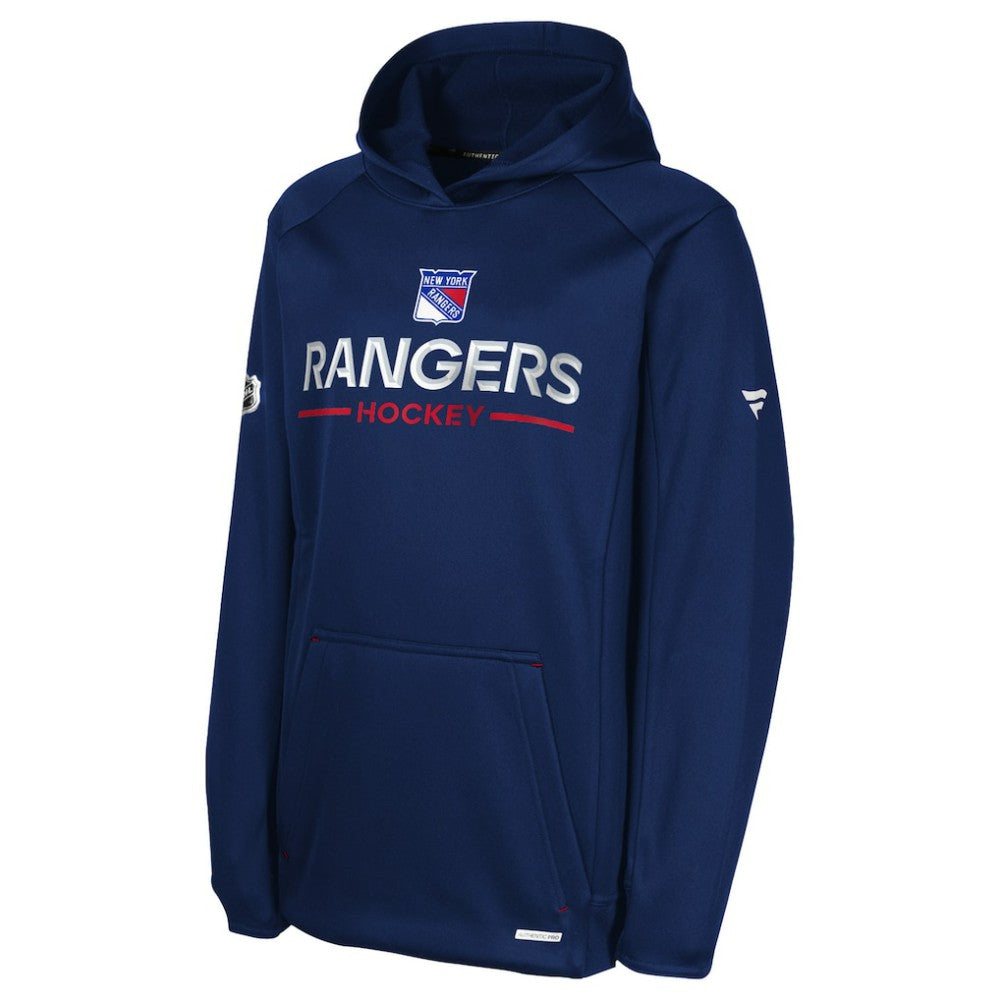 New York Rangers Fanatics Youth Authentic Pro Rink Raglan Hoodie - Navy | Fanatics on sale