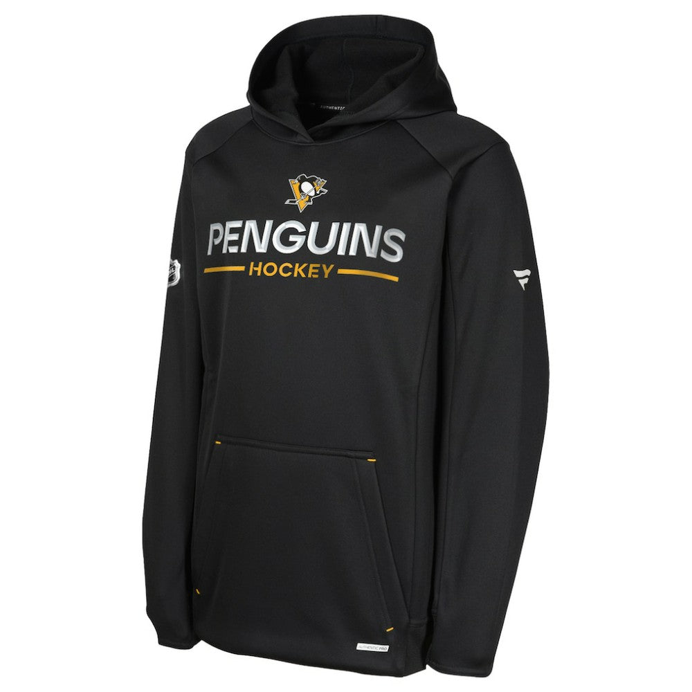Pittsburgh Penguins Fanatics Youth Authentic Pro Rink Raglan Hoodie - Black | Fanatics Clearance