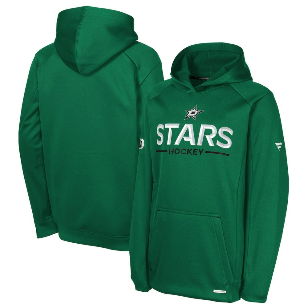 Dallas Stars Fanatics Youth Authentic Pro Rink Raglan Hoodie - Kelly Green | Fanatics sale