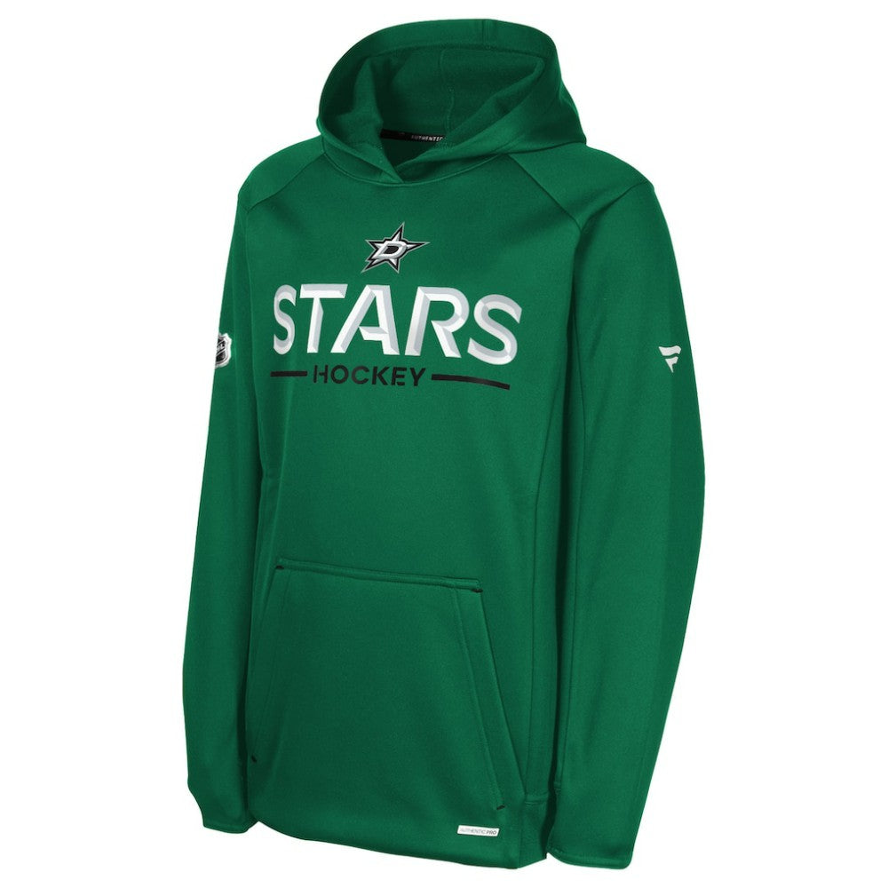 Dallas Stars Fanatics Youth Authentic Pro Rink Raglan Hoodie - Kelly Green | Fanatics sale