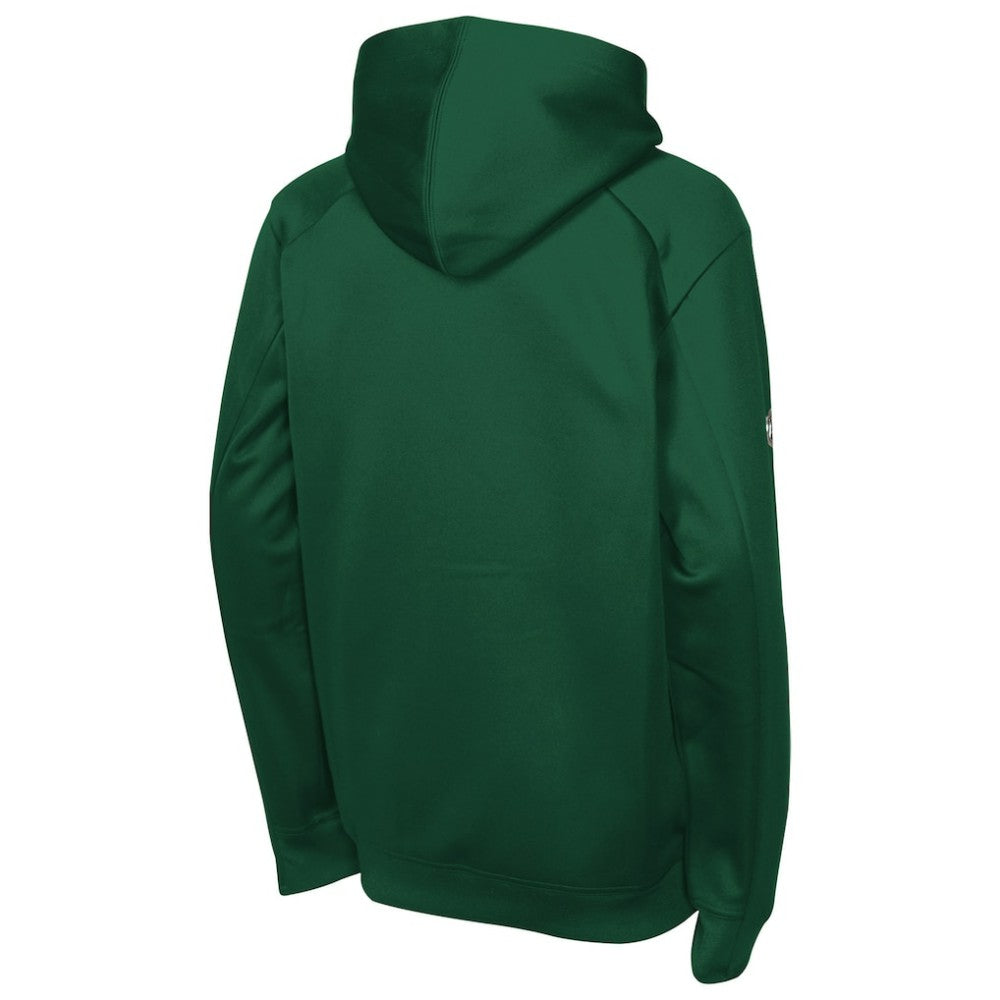 Minnesota Wild Fanatics Youth Authentic Pro Rink Raglan Hoodie - Green | Fanatics Lifestyle