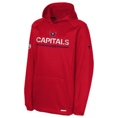 Washington Capitals Fanatics Youth Authentic Pro Rink Raglan Hoodie - Red | Fanatics Lifestyle