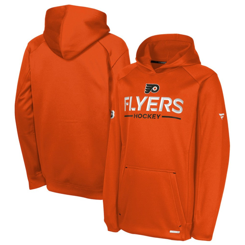 Philadelphia Flyers Fanatics Youth Authentic Pro Rink Raglan Hoodie - Orange | Fanatics online