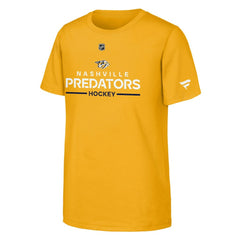 Nashville Predators Fanatics Youth Authentic Pro Wordmark T-Shirt - Gold | Fanatics Clearance
