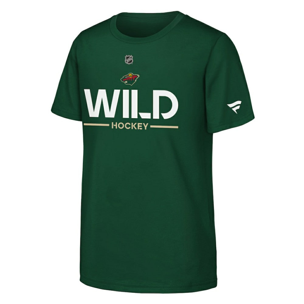Minnesota Wild Fanatics Youth Authentic Pro Wordmark T-Shirt - Green | Fanatics on sale